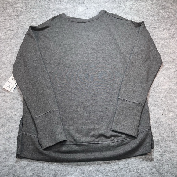 NWT LEG3ND ACTIVE Womens M Dark Grey Heather Long Sleeve Athleisure Top - Picture 5 of 6